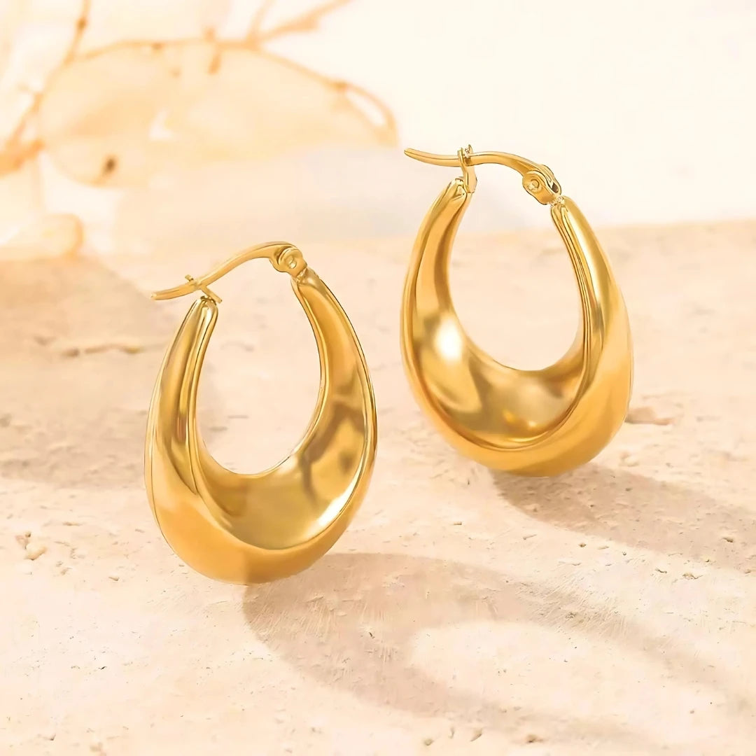 18 KT Bali Hoop earrings