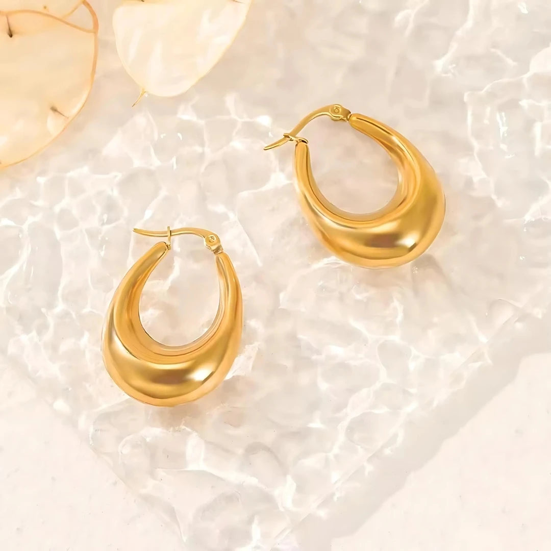 18 KT Bali Hoop earrings