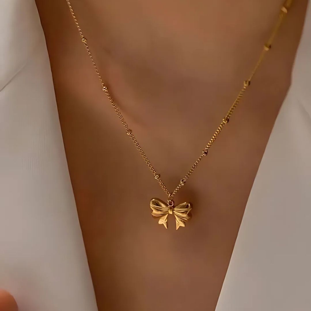 Coquette Bow Butterfly Necklace