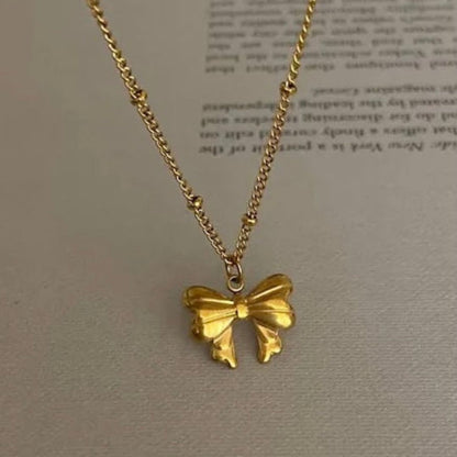 Coquette Bow Butterfly Necklace