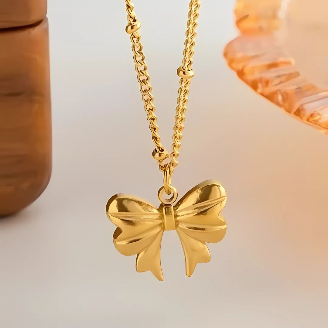 Coquette Bow Butterfly Necklace