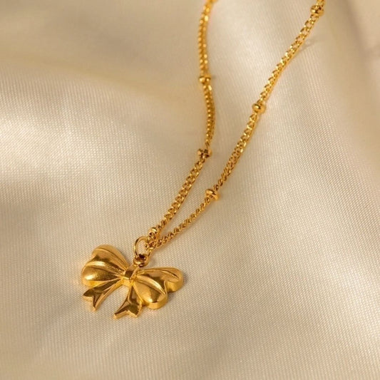 Coquette Bow Butterfly Necklace