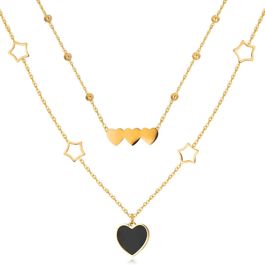 Love Heart Layered Necklace