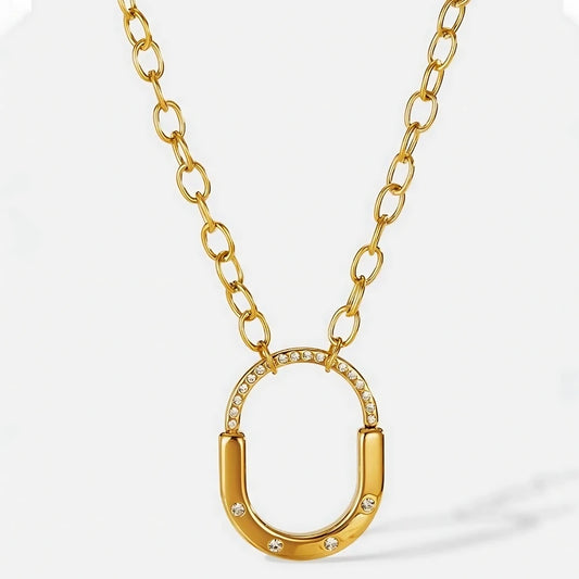 Sansa Diamond Lock Necklace