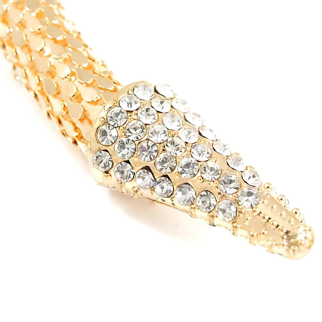 Serpent Gold Zircon Studded Choker