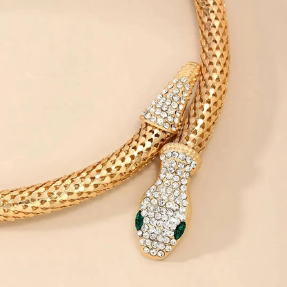 Serpent Gold Zircon Studded Choker